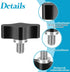 1/4" 0.87", 2Pcs PATIKIL Clamping Screw Knob x Aluminum Alloy t Shaped Camera Thumb Screws for DSLR Flash Bracket Light