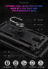 TJS Phone Case for Samsung Galaxy J7, Blue Metal Ring Magnetic Support Protector Cover