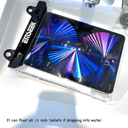 Floating Waterproof Tablet Case, eReader Cover Bag for iPad Pro/Air 9/Galaxy Tab S9/Surface Go 3/Kindle Scribe (Black)