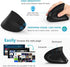 Lekvey Ergonomic Mouse, Vertical Wireless Mouse, Rechargeable 2.4GHz Optical Mouse with 3 Adjustable DPI Levels, Black