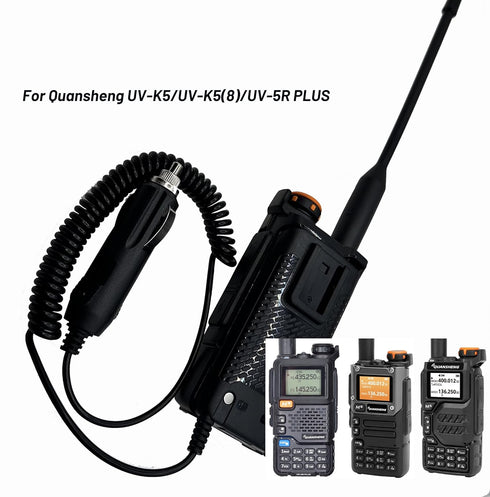 Quansheng 12V/24V Battery Eliminator Car Charger for UV-K5 UV-k5(8) UV-5R Plus Walkie Talkie