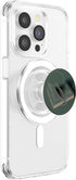 PopSockets PopGrip for MagSafe, Minimal Book Line Art for Bookworm on Sage Green