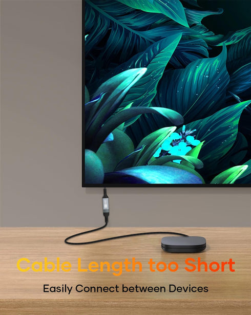 8K 2.1 8K@60Hz, 4K@120Hz, 3D, Monitor-1.6 HDMI Extension Cable, HDMI Male to Female Adapter Extension Cord HDR