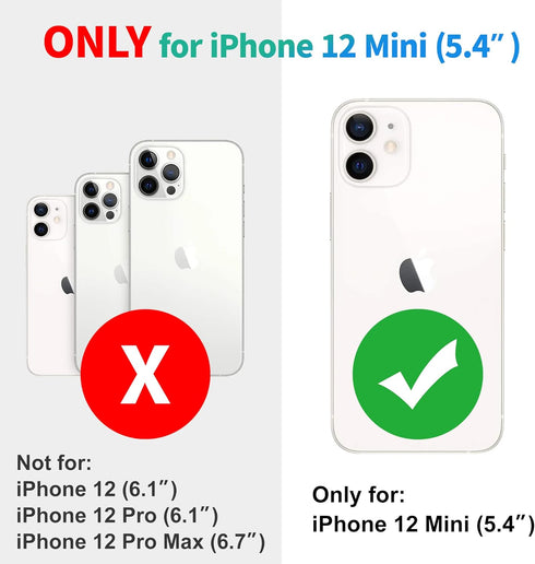 SPORTLINK Compatible with iPhone 12 Mini Waterproof Shockproof Case, Full Body Heavy Duty Rugged Protection