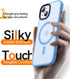 CANSHN iPhone 15 Case - Slim Sky Blue Magnetic Cover, MagSafe Compatible, MIL-Grade Drop Tested, Anti-Scratch,