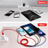 Multi USB Charging Cable 4A, 4-in-1 Charger Cord with USB C/Micro USB Port Adapter for Phone/Tablets (2Pack/4Ft).