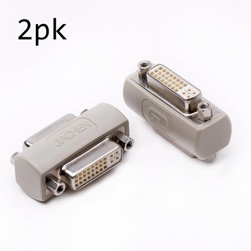 Arnorin DVI Coupler Female to Female Gender Changer Bulkhead Mount Adapter, 2 Pack