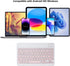 Ultra-Slim Rechargeable Bluetooth Keyboard Portable Compact Wireless Keyboard for Android Windows Samsung Galaxy Tab Tablet Smartphone Cell Phone iOS iPhone iPad, iPad Pro, iPad Air, iPad Mini (Pink)