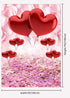 Valentine's Day Love Heart Photography Backdrops, 5x7ft Pink Rose Flowers Wedding Photo Background