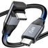 USB C to USB C Cable 90 Degree 100W Fast Charging Cable, Right Angle USB-C Cable, 20Gbps Data Transfer Type C to Type C