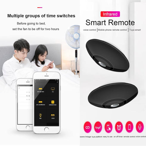 Universal Remote Control, Smart Home Automation Wi-Fi Infrared Blaster for TV, Air Conditioner, Compatible with Alexa