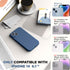 SURPHY Compatible with iPhone 14 Case with Screen Protector (Camera Protection + Soft Microfiber Lining) Liquid Silicone Phone Case 6.1 inch 2022, Blue Jay