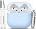 R-fun Airpods 4th Case Cover with Cleaner Kit, Soft Skin Silicone Case with Keychain, Full Protective Case for Men Women