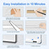 Yecaye 113in 2 W0.59in H0.4in, Cord Hider, One-Cord Cable Concealer, Cord Covers for Wires on Wall, Easy Install Cable