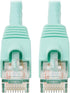 Tripp Lite Cat6a 10G Ethernet Cable, Aqua, 3 Feet, Snagless Molded UTP