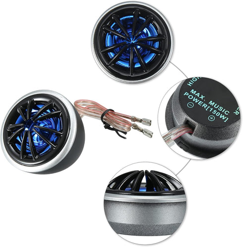 ACROPIX High Frequency Stereo Tweeters Audio Speaker for Car Truck - Pack of 2 Blue Plastic
