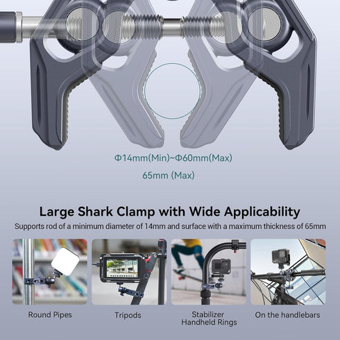 SMALLRIG Camera Mount Clamp, Gopro Motorcycle and Bike Handlebar Mount Kit, Max Load 3.5KG for DSLR and Action Cameras