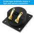 2-Way Speaker Box Terminal Cup, 2.2 Inch Square Stereo Screw Cup Connectors, Pack of 2