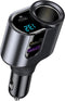 LIHAN Cigarette Lighter USB C Charger, 12V/24V Outlet Splitter with 3 USB Ports, LED Voltage, Compatible for iPhone