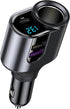 LIHAN Cigarette Lighter USB C Charger, 12V/24V Outlet Splitter with 3 USB Ports, LED Voltage, Compatible for iPhone