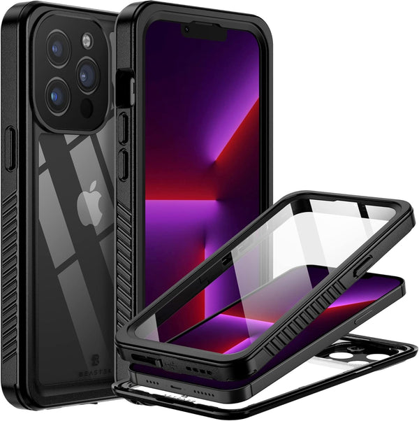 BEASTEK Waterproof Case for Apple iPhone 13 Pro Max, FSN Series, Heavy Duty Shockproof Dustproof Cover with Built-in