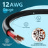 Elecan Pro Series 12/2 Outdoor Speaker Wire Cable, 150 Ft, 12 Gauge AWG, Direct Burial, CL3 CL2 Rated, PVC Jacket for