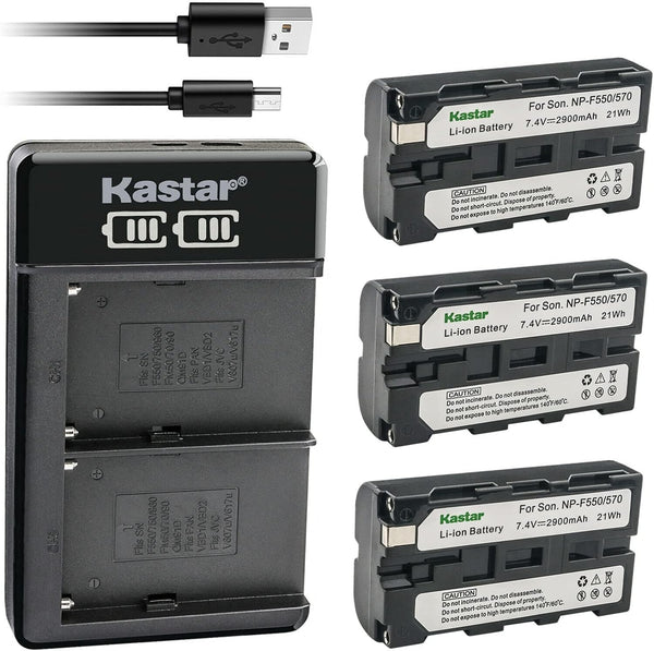 Kastar 3-Pack Battery and LKD2 USB Charger for Blackmagic Design Pocket Cinema Camera 6K Pro (Canon EF)