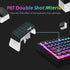Womier Pudding Keycaps Set, 165 PBT Keycaps, Shine Through OEM Profile for 100%, 75%, 65%, 60% Keyboards - Black