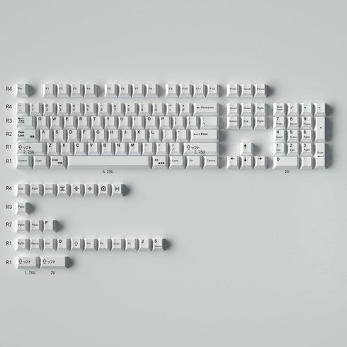 Gliging 135 Keys PBT Keycaps Cherry Profile DYE-Sub White Theme Minimalist Style Suitable for Mechanical Keyboard by Gliging