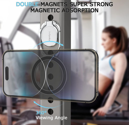 Magnetic Phone Grip Holder Kickstand, Adjustable Finger Ring Grip, Compatible with PopSockets MagSafe Ring