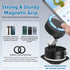 Gimswi 17 Vacuum Magnetic Phone Holder with Metal Ring Compatible with iPhone Samsung All Phone, Portable Universal