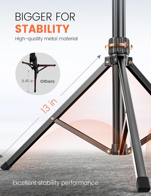 Pnitri 71'' 15/14/13 S23/S22 Phone Tripod Stand, Extendable Reinforced Aluminum Phone Stand with Wireless Remote