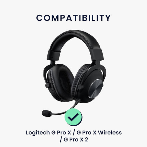 kwmobile Replacement Ear Pads for Logitech G Pro X/G Pro X Wireless/G Pro X 2 (Set of 2) - Cooling Gel Earpads