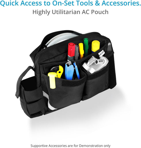 PROAIM Cube-111 AC Pouch (Large) for Camera Assistants, Zippered Top Opening, External Pocket for Extra Storage