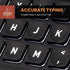 Perixx PERIBOARD-732B Wireless Mini Keyboard - Backlit, X Type Scissor Keys, US English, Black