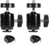 360 1/4 inch (2 Pack) Hot Shoe Mount Adapter Degree Swivel Mini Ball head with Screw for DSLR Camera, Monitor