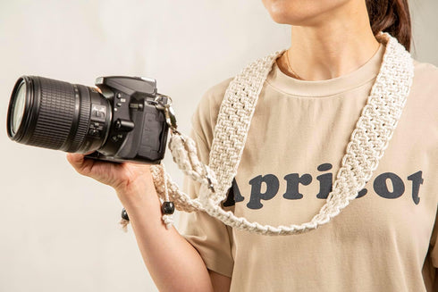 Macrame Camera Strap for DSLR, Adjustable Handwoven Universal Neck & Shoulder Strap for Photographers