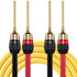 KK Cable YM-2C 10 Gauge(AWG) 1pair Set Speaker Wire with 24k Gold Plated Copper connectors, 5N OFC