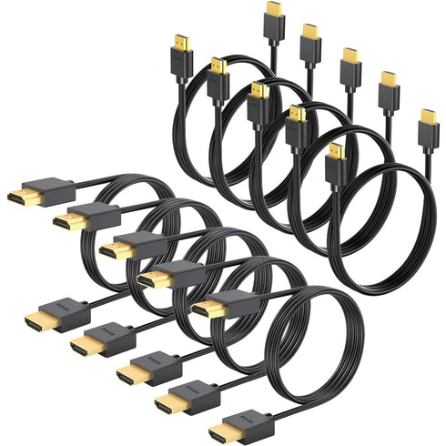 HDMI Cable 6FT 10-Pack, 4K HDMI to HDMI Cable 6FT Multi-pack,Shielded HDMI