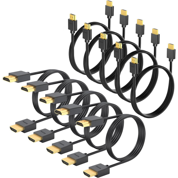 HDMI Cable 6FT 10-Pack, 4K HDMI to HDMI Cable 6FT Multi-pack,Shielded HDMI