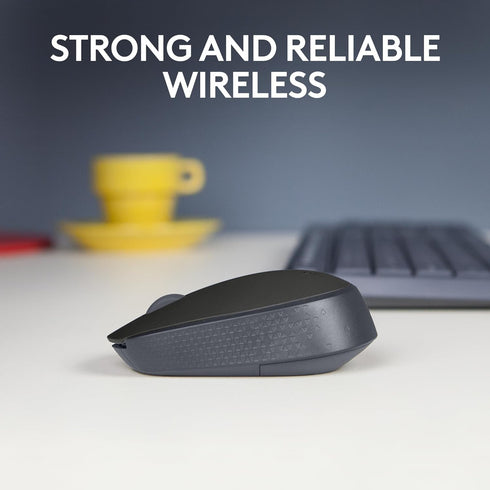 Logitech M170 Wireless Mouse for PC, Mac, Laptop, 2.4 GHz with USB Mini Receiver, Ambidextrous - Black