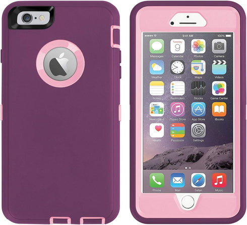 AICase Heavy Duty Case for iPhone 6/6S Plus - Built-in Screen Protector, Rugged Shockproof Cover