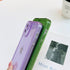 Cute Clear Bling Crystal Diamond iPhone 12 Case with Sparkle Camera Lens Protector, Soft TPU Cover for Women, Purple.