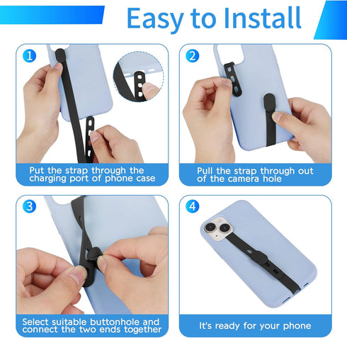 NTidea (3 Pack) Finger Phone Grip, Adjustable Silicone Cellphone Strap for Phone Case as Phone Loop Holder for iPhone