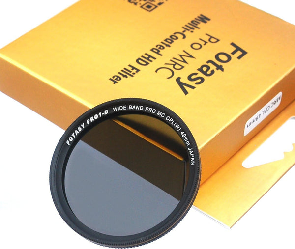 Fotasy 49mm Ultra Slim Circular PL Lens Filter, Nano Coatings MRC Multi Resistant Coating, 16 Layers Multi-Coated