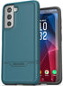 ENCASED Rebel Series Samsung Galaxy S21 Case, Heavy Duty Protective Phone Case, Teal Blue
