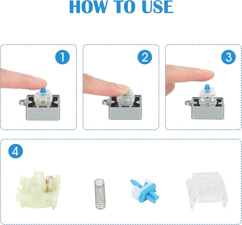 HONKID Switch Opener, Aluminum Keyboard Switch Opener for Cherry MX, Gateron, Kailh, Outemu, Akko, Panda Switches (Grey)