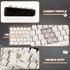 Milky White 114 Keys PBT Keycaps, Minimalist Style Custom Double Shot Cherry Profile Keycaps for ANSI Layout Mechanical