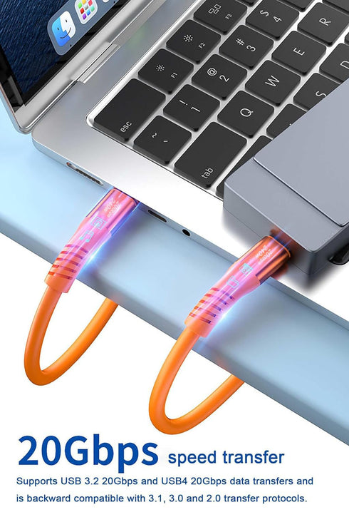 240W USB C to USB C Cable Silicone 6.6FT, USB 3.2 Gen 2 Fast Charging Cable 20Gbps Data Transfer for iPhone 15 Pro Max,