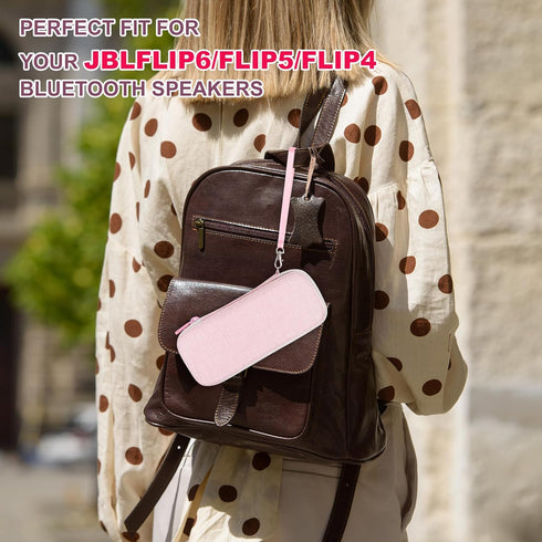 EVA Hard Case for JBL Flip 6/5 Waterproof Portable Bluetooth Speaker, Travel Protective Carrying Bag - Pink